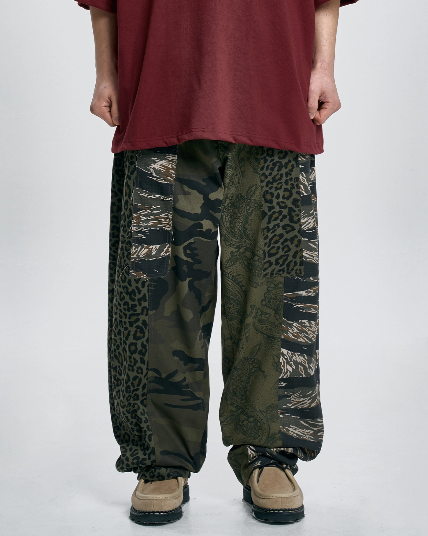 AJOBYAJO Pattern Mixed Pants